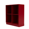 Montana Show Bookcase With 7 Cm Plinth, Beetroot Red