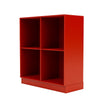 Montana Show Bookcase With 7 Cm Plinth, Rosehip Red