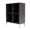 Montana Show Bookcase With Legs, Coffee/Matt Chrome