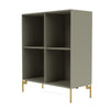 Montana Show Bookcase With Legs, Fennel/Brass