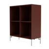 Montana Show Bookcase With Legs, Masala/Matt Chrome