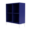 Montana Show Bookcase With Legs, Monarch Blue/Snow White