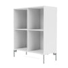 Montana Show Bookcase With Legs, Snow White/Matt Chrome