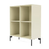 Montana Show Bookcase With Legs, Vanilla/Black