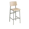 Muuto Loft Bar Chair Oak, H 75 Cm, Dusty Green/Oak