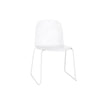 Muuto Visu Chair Sled Base, Wooden Seat, White