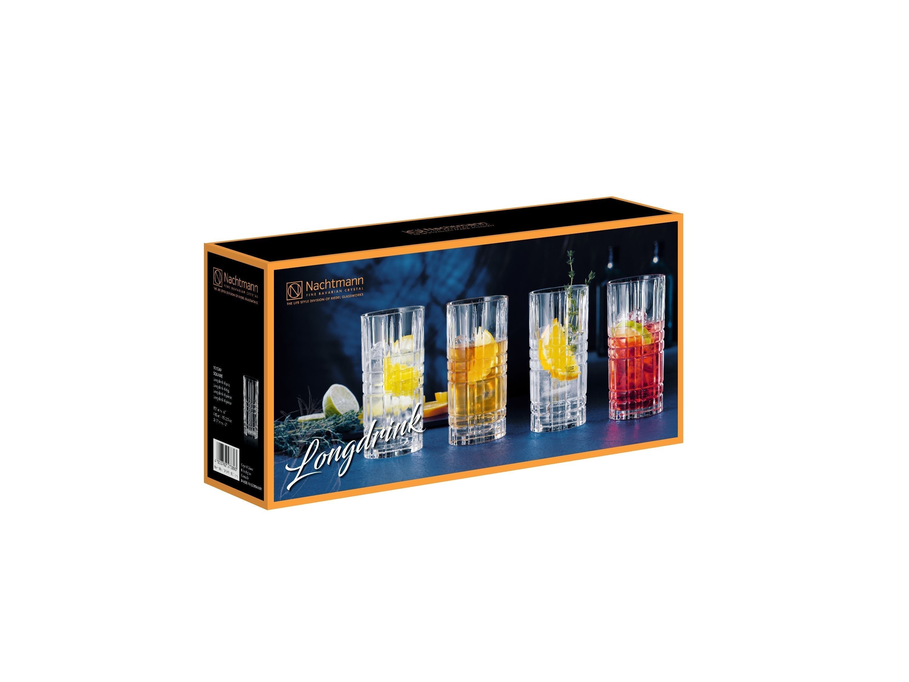 [product_category]-Nachtmann Square Long Drink Glass 445 Ml, Set Of 4-Nachtmann-4003762273893-101049-NAC-3