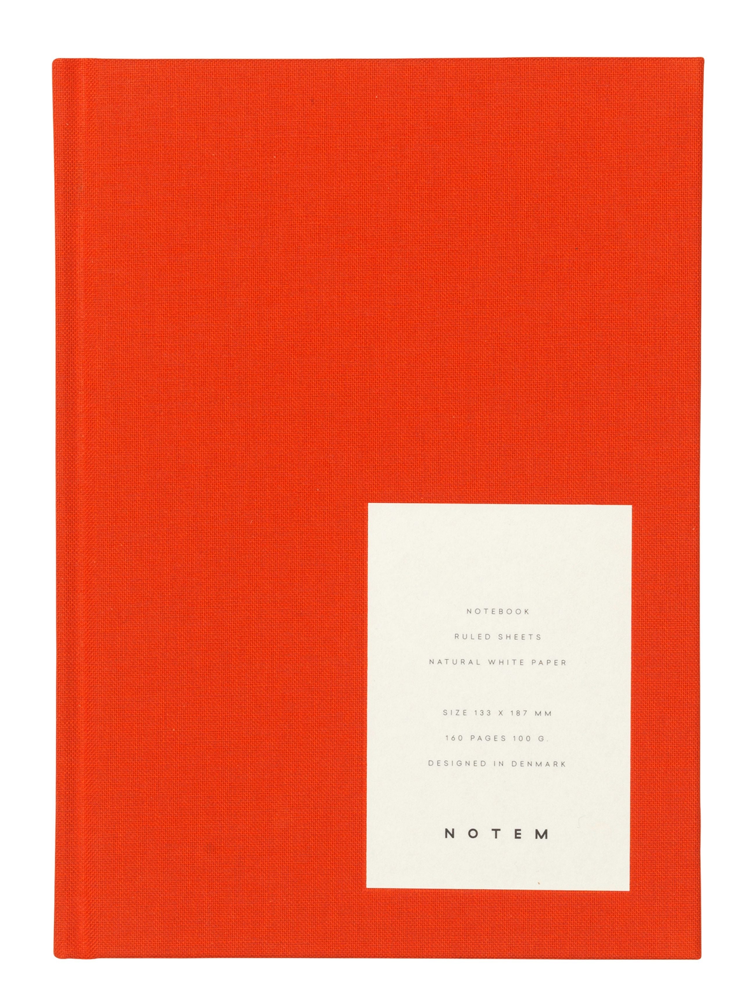 Notem Studio Even Notebook Medium, Bright Red Cloth