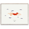 Paper Collective Sally The Swimmer Poster, 30x40 Cm