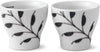 Royal Copenhagen Black Fluted Mega Egg Cup, 2 Pcs