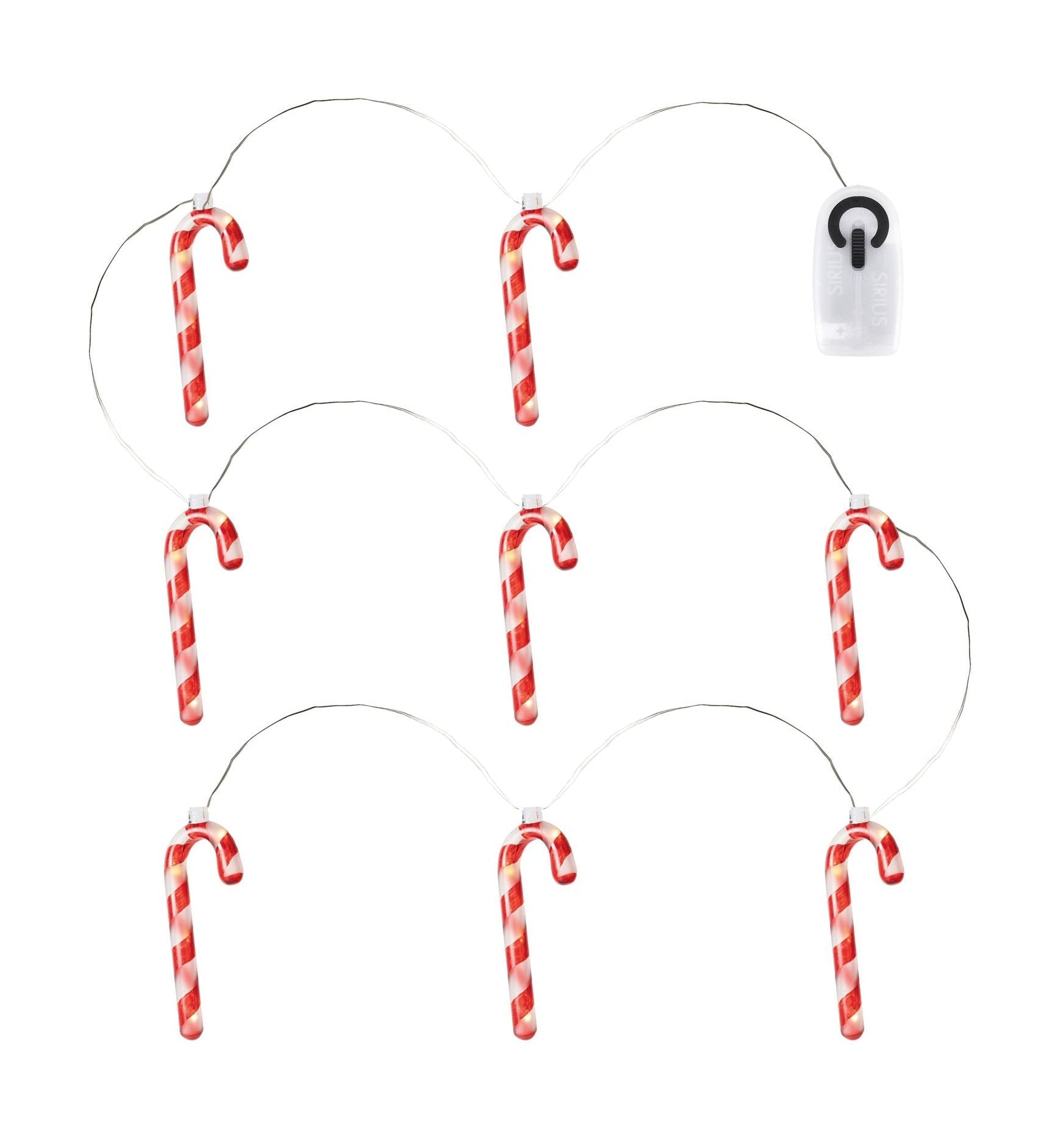 Sirius Hannah Candy Cane Garland, 8 Le Ds, Matt/Red