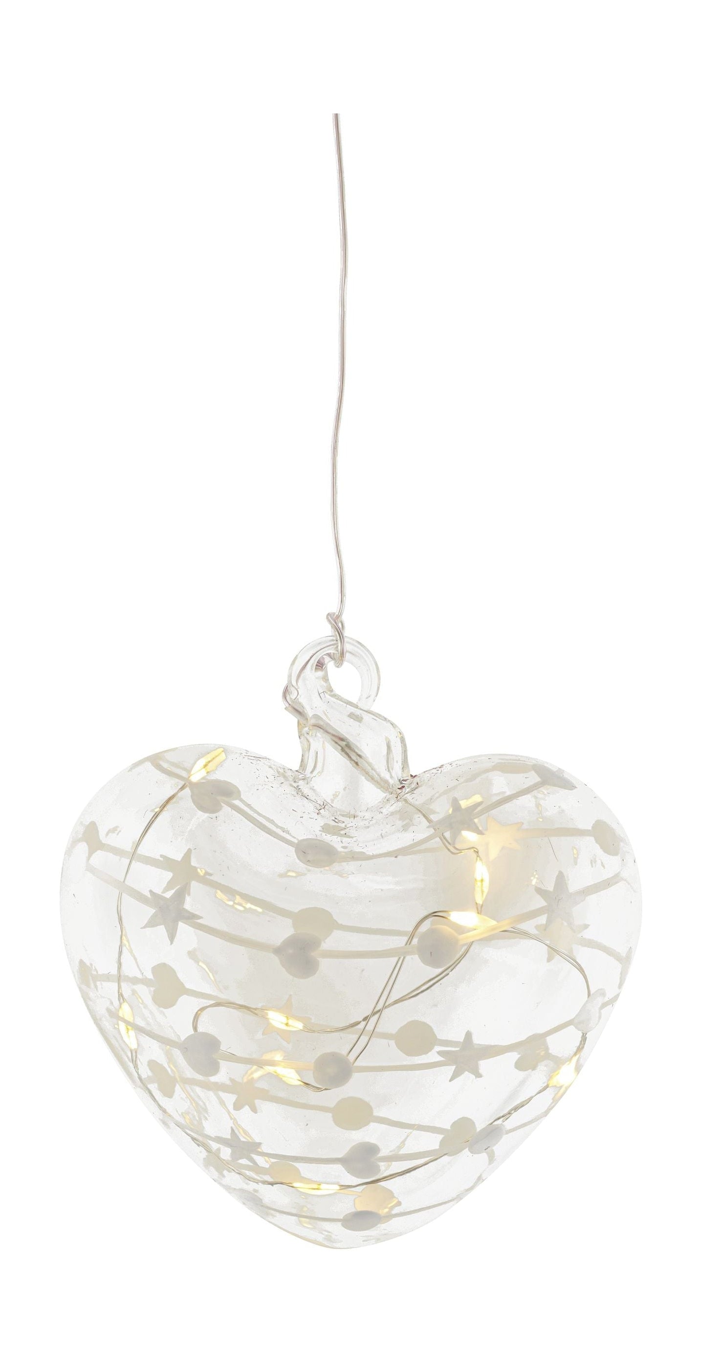 Sirius Sweet Christmas Hjerte ø10 Cm, White/Clear