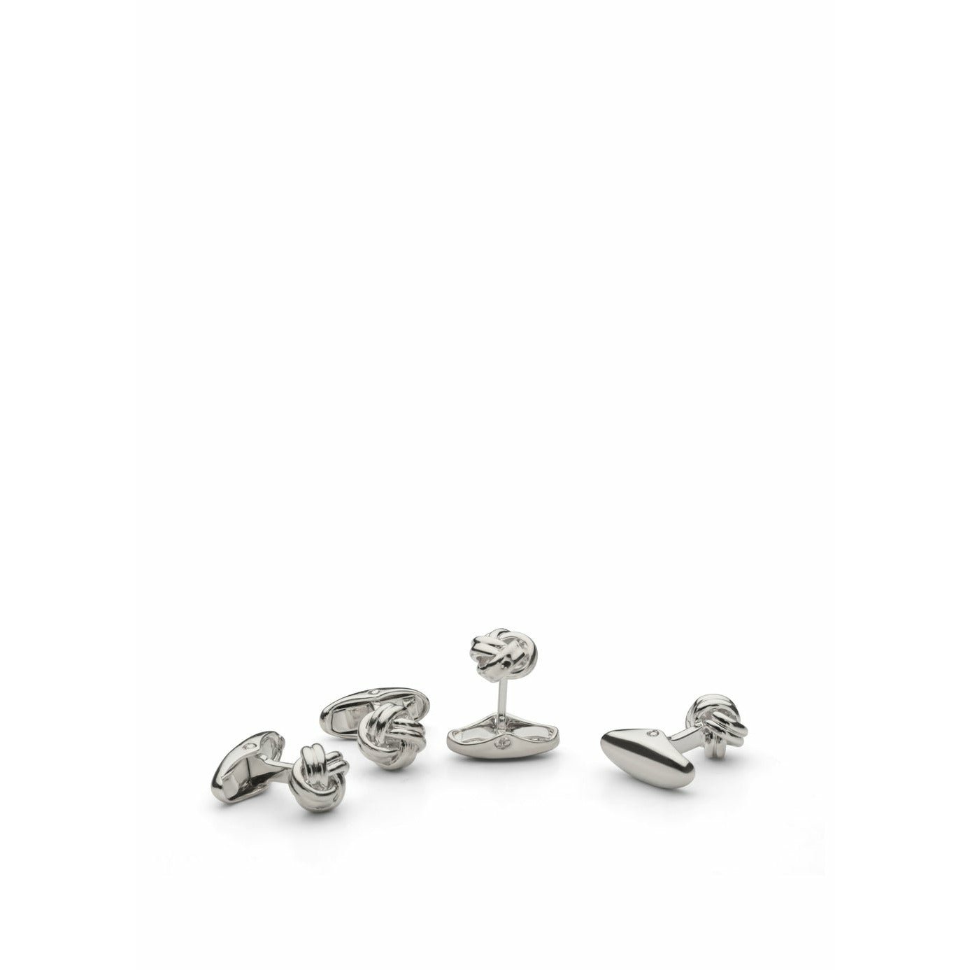 [product_category]-Skultuna Shirt Studs Knot Cufflink, Silver Plated-Skultuna-7340037804688-994-SKU-1