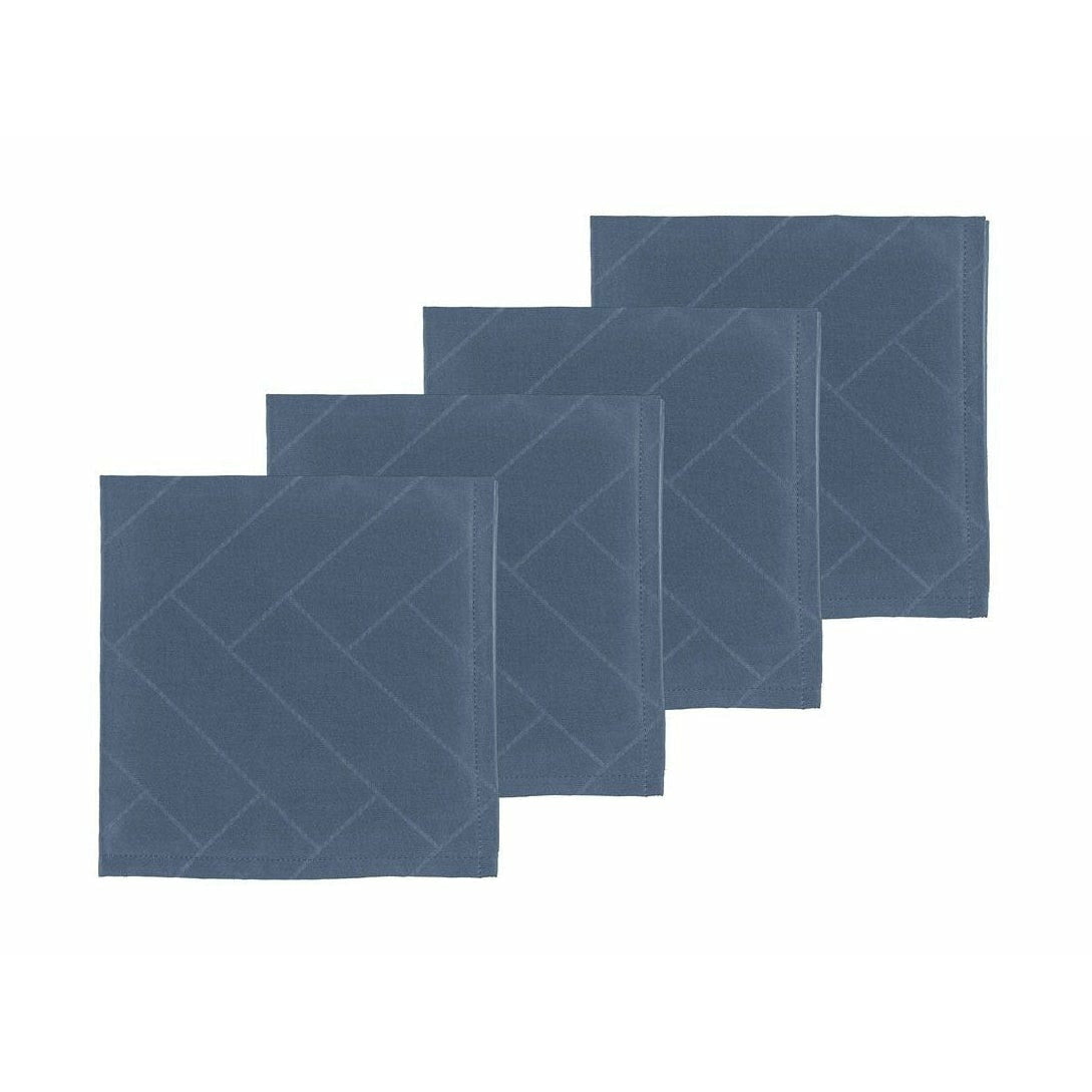 Södahl Tiles Damask Napkin Set Of 4, Sky Blue