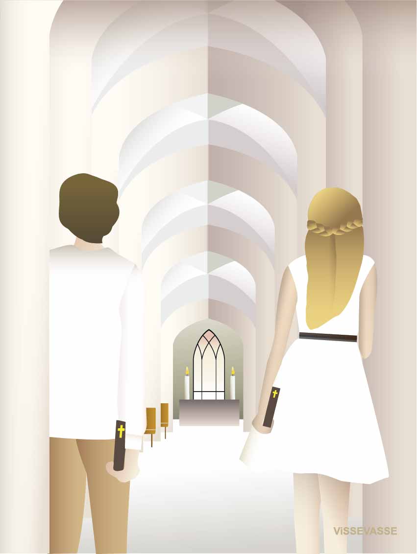 Vissevasse Confirmation Boy & Girl Greeting Card, A6