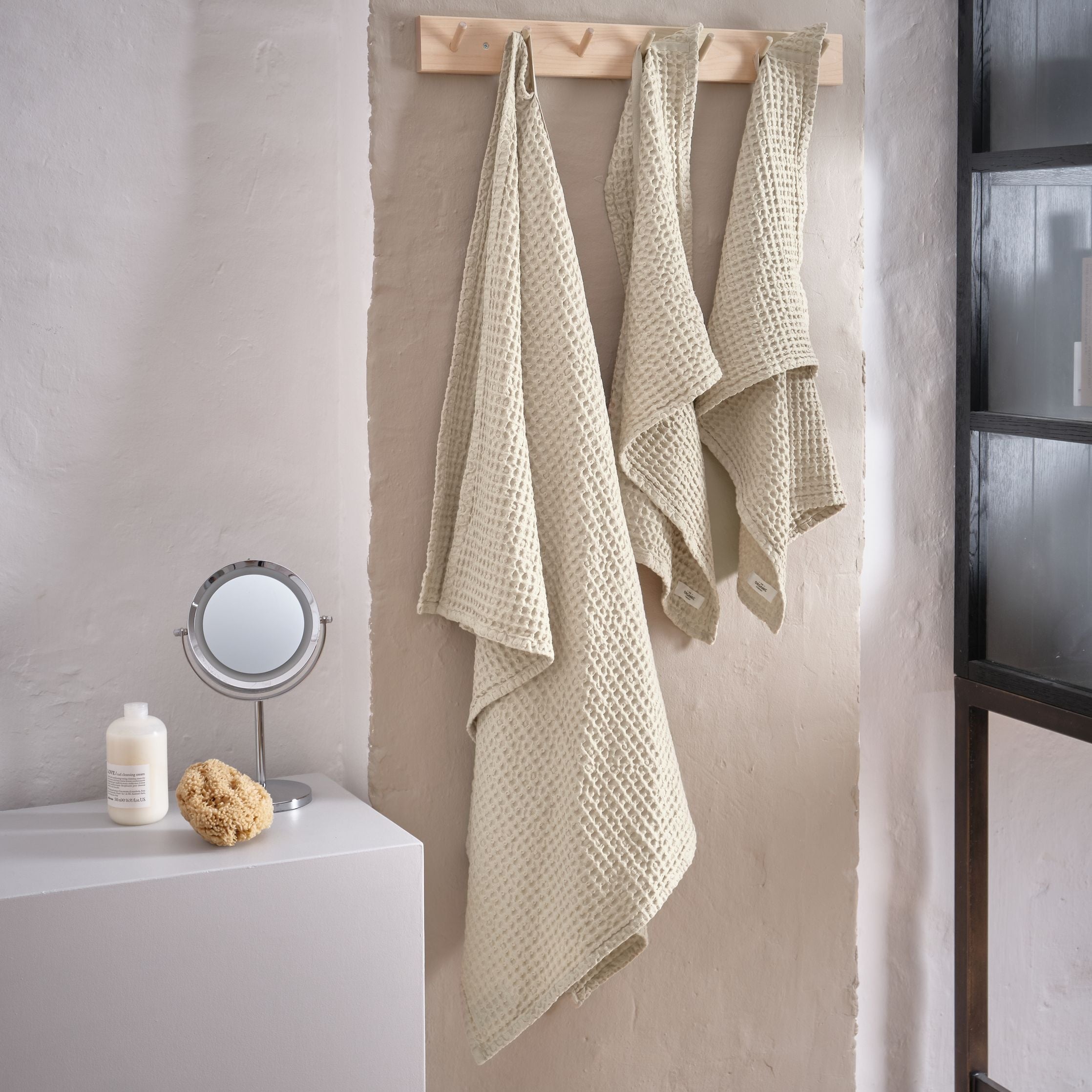 Big Waffle Hand Towel - 202 Stone