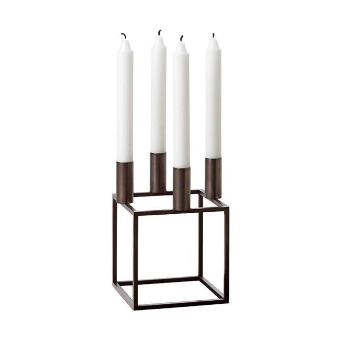 Audo Copenhagen Kubus 4 Candle Holder, Burnished Copper