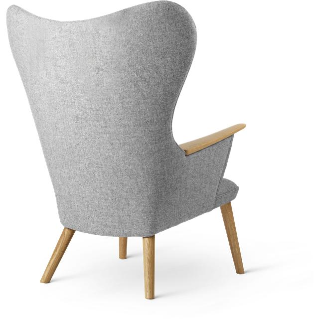 Carl Hansen Ch78 Mama Bear Lounge Chair, Oak Oil/Grey Hallingdal 0130