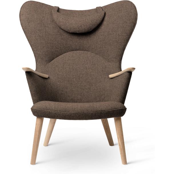 Carl Hansen Ch78 Mama Bear Lounge Chair, Oak Soulted/Brown Fiord 0271
