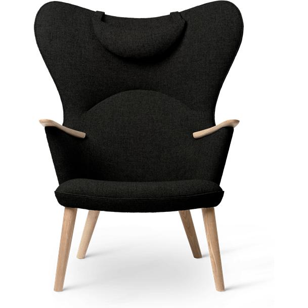 Carl Hansen Ch78 Mama Bear Lounge Chair, Oak Soap/Dark Green Fiord 0991