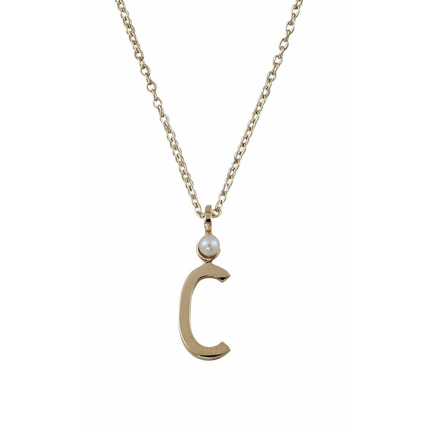 Design Letters Necklace In Pure Gold, C