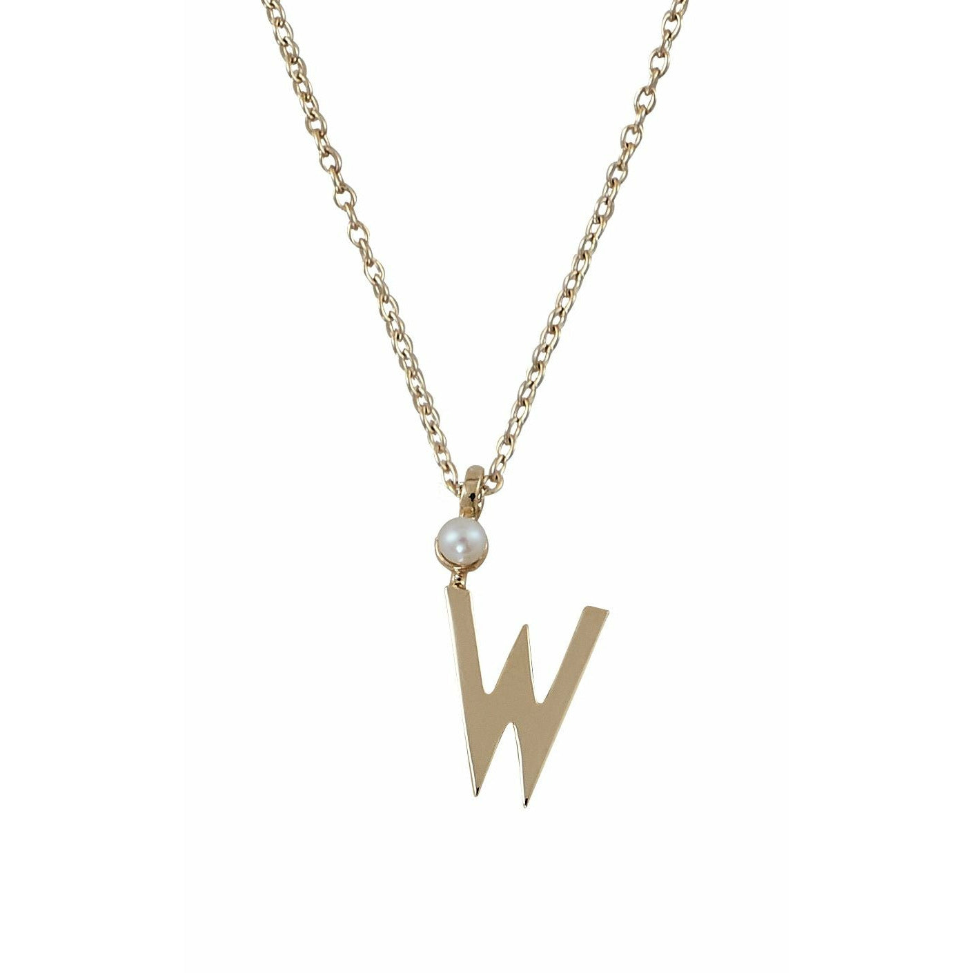 Design Letters Necklace In Pure Gold, W