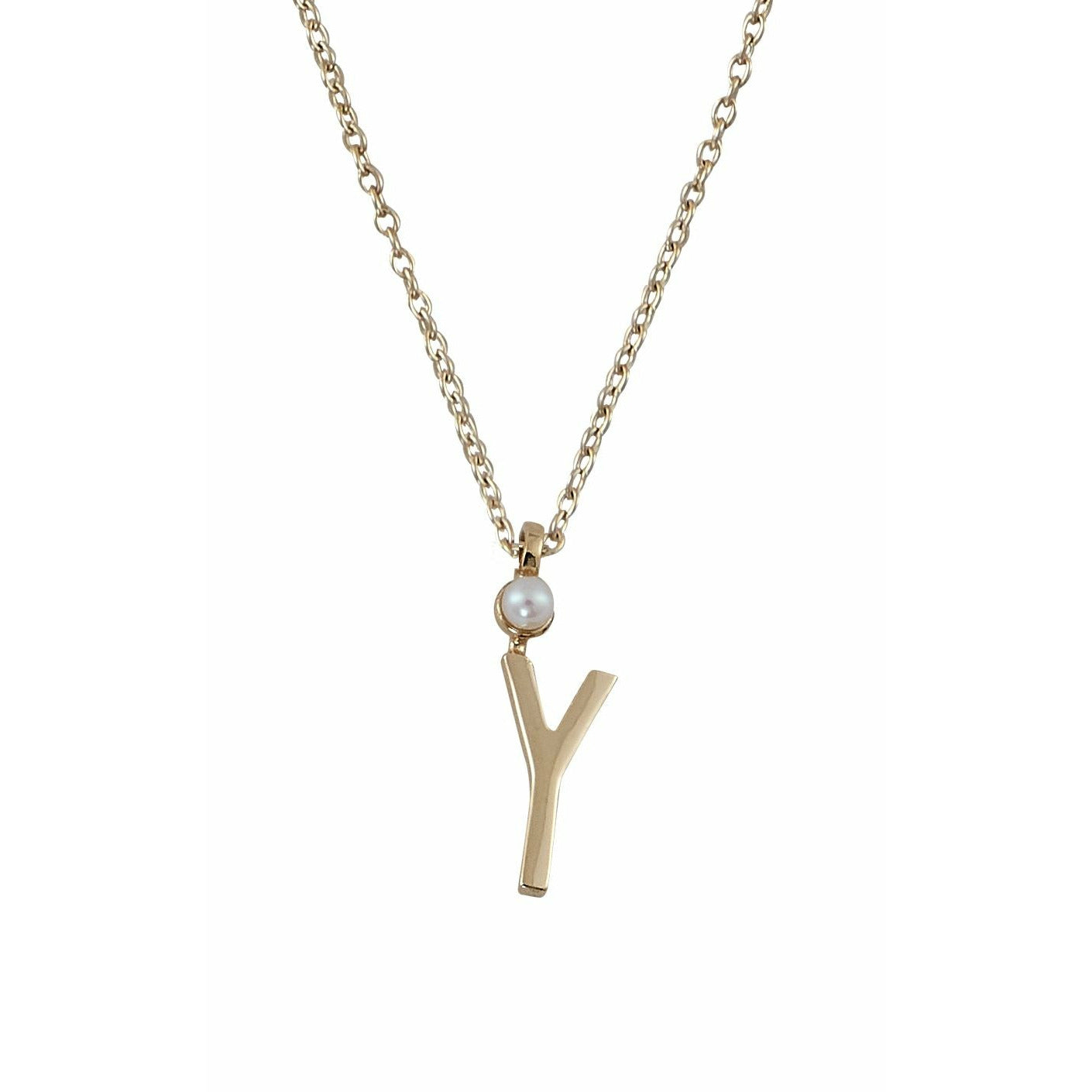 Design Letters Necklace In Pure Gold, Y