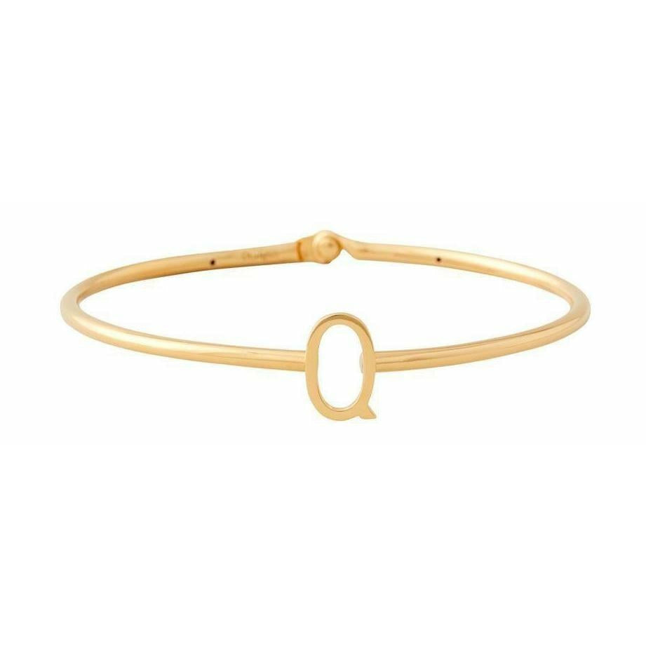 Design Letters My Bangle Q Bangle, 18k Gold Plated Silver