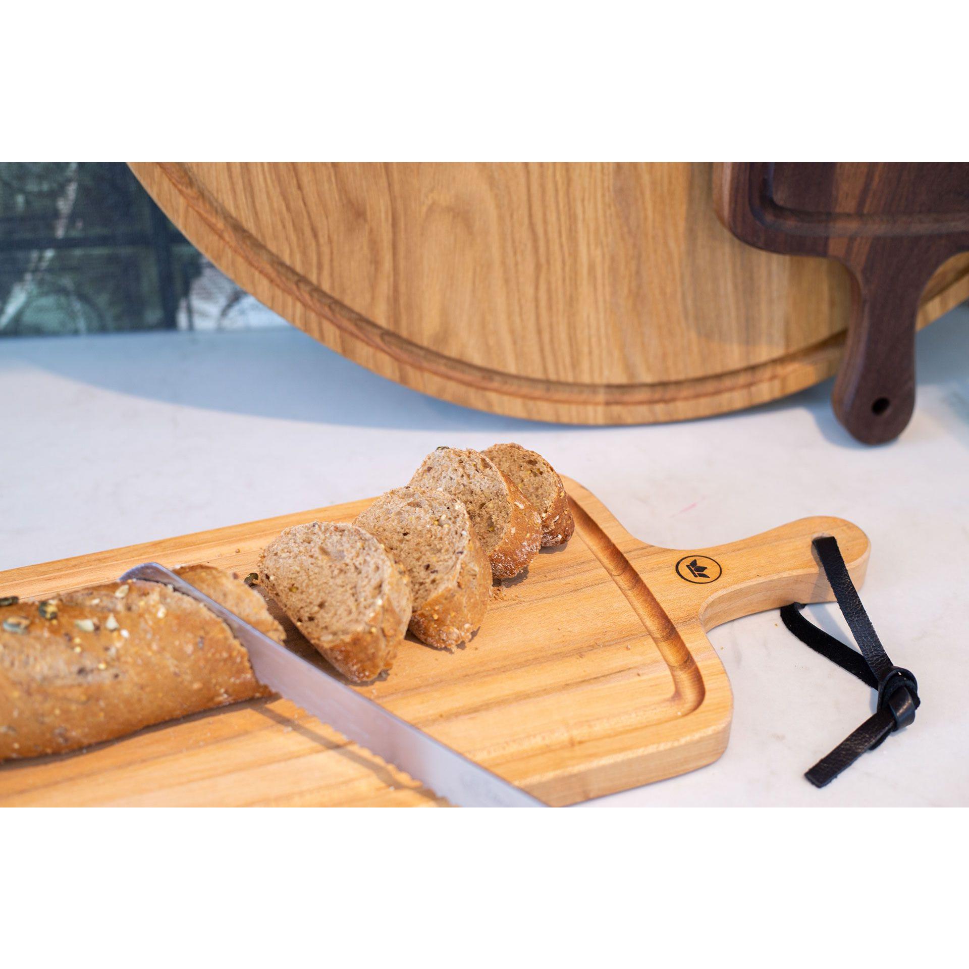 Dutchdeluxes Bread Board Xl With Stripes, Walnut