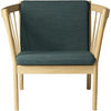 Fdb Møbler J146 Armchair, Oak, Dark Green Fabric