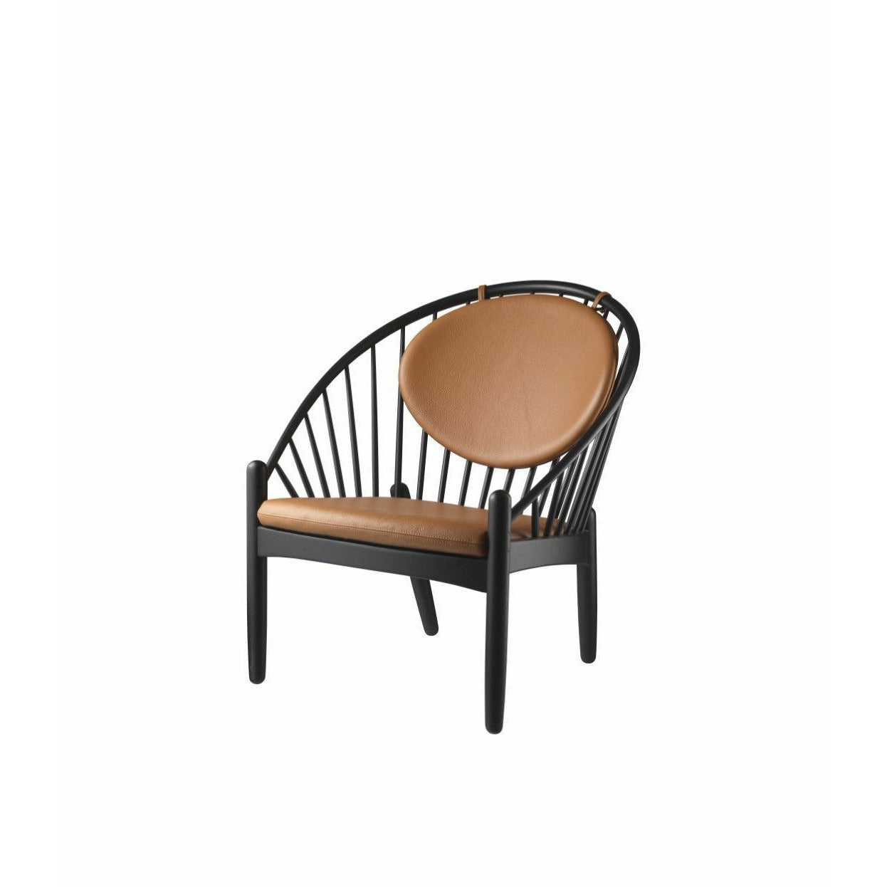 Fdb Møbler J166 Jørna Chair, Black/Cognac