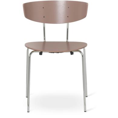 Ferm Living Herman Chair, Chrome/Dark Rose