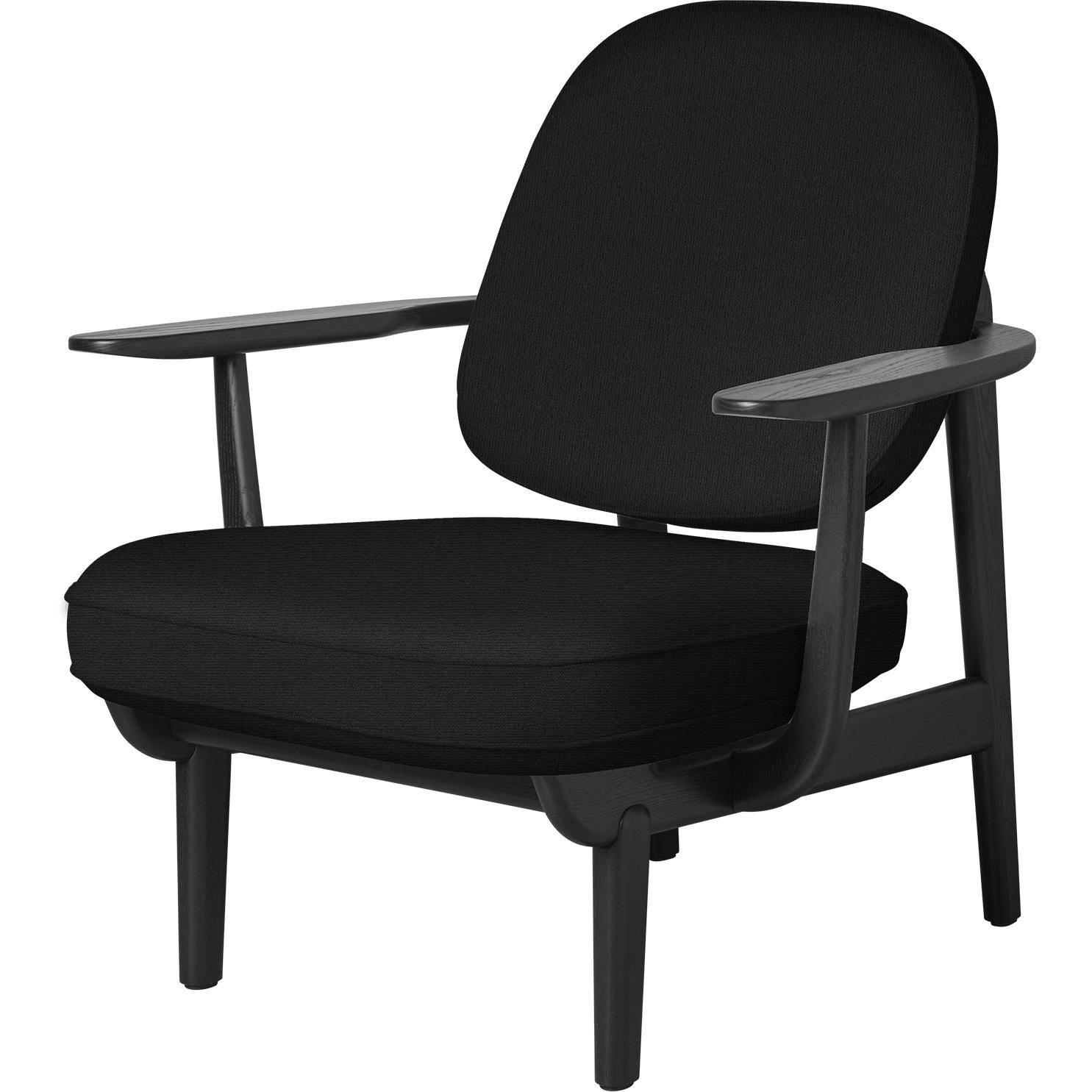 Fritz Hansen Jh97 Fred Lounge Chair Black Colored Ash, Black