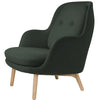 Fritz Hansen Fri Lounge Chair Wood, Balder Dark Green