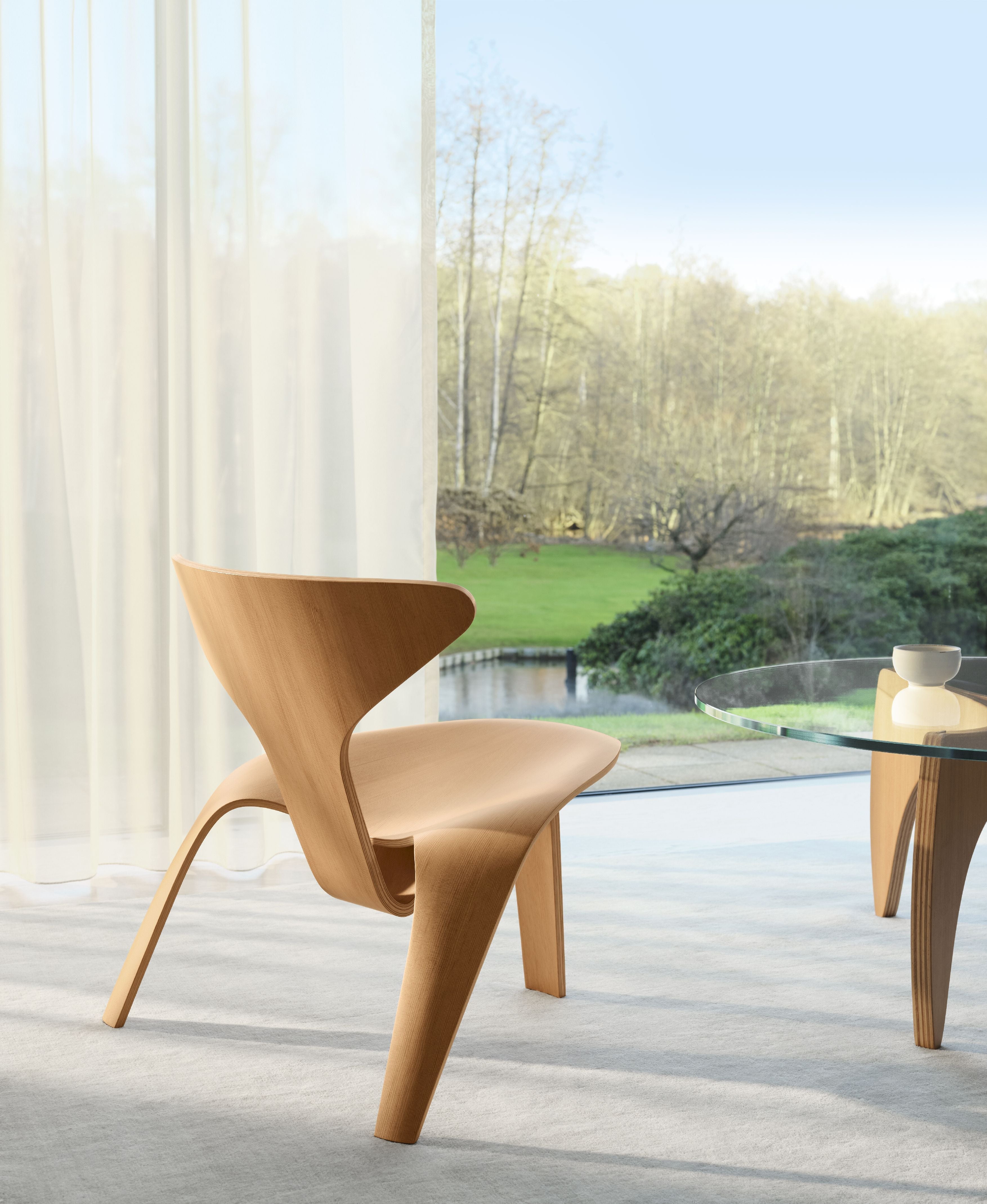Fritz Hansen Pk0 A Lounge Chair, Swiss Stone Pine
