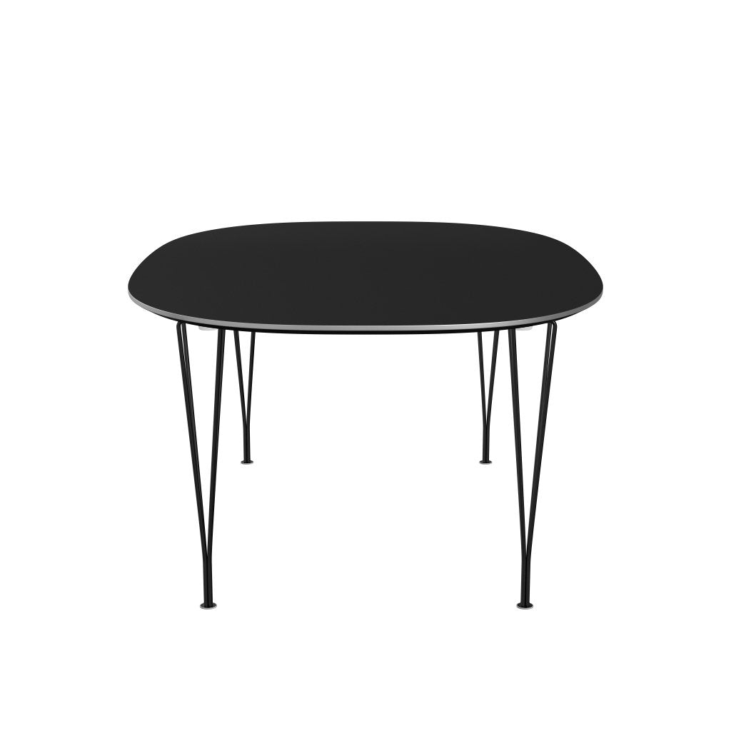 Fritz Hansen Superellipse Extending Table Black/Black Fenix Laminate, 300x120 Cm