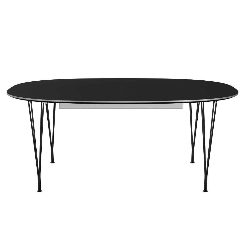 Fritz Hansen Superellipse Extending Table Black/Black Fenix Laminate, 300x120 Cm