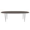 Fritz Hansen Superellipse Dining Table Chrome/Grey Fenix Laminates, 240x120 Cm