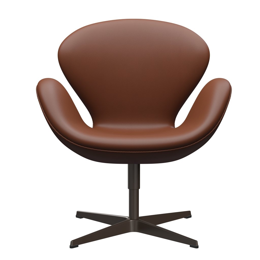 Fritz Hansen Swan Lounge Chair, Brown Bronze/Aura Cognac