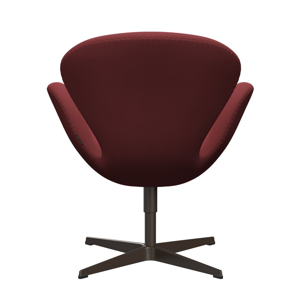 Fritz Hansen Swan Lounge Chair, Brown Bronze/Capture Dark Red