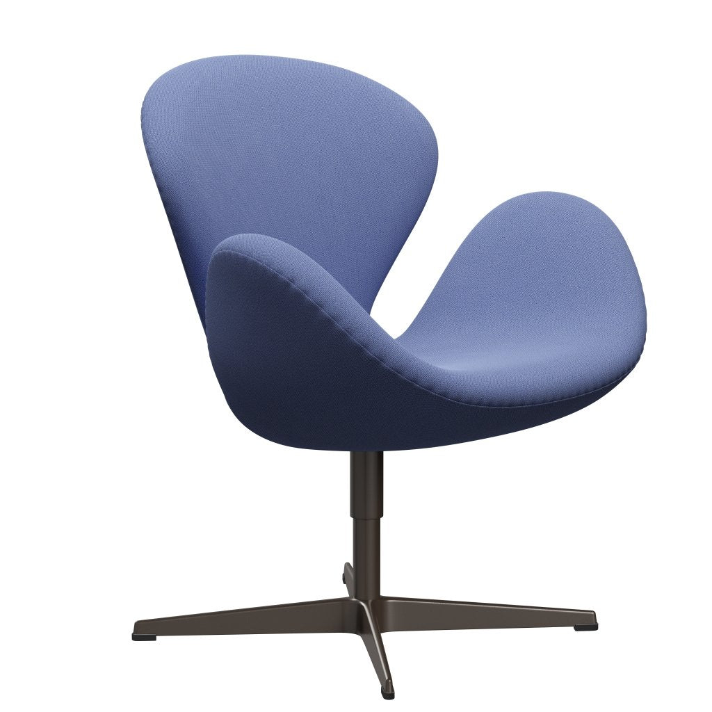 Fritz Hansen Swan Lounge Chair, Brown Bronze/Capture Light Blue (4901)