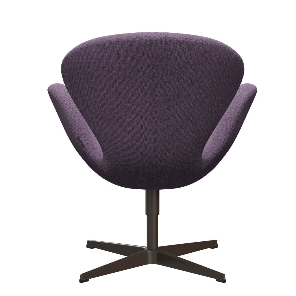 Fritz Hansen Swan Lounge Chair, Brown Bronze/Capture Light Violet