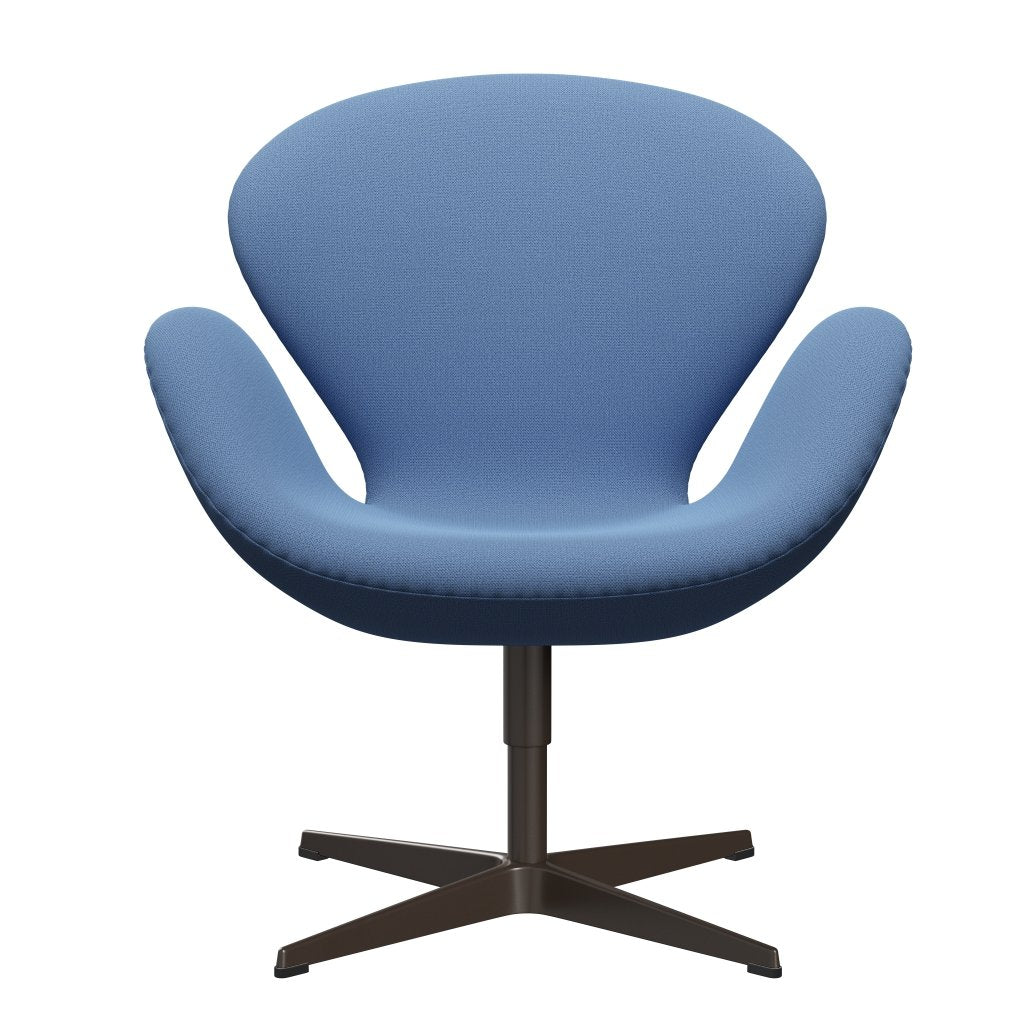 Fritz Hansen Swan Lounge Chair, Brown Bronze/Capture Instant Blue