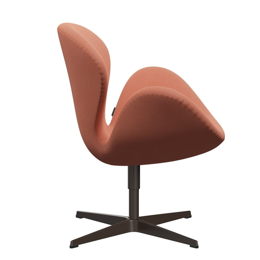 Fritz Hansen Swan Lounge Chair, Brown Bronze/Capture Burnt Orange