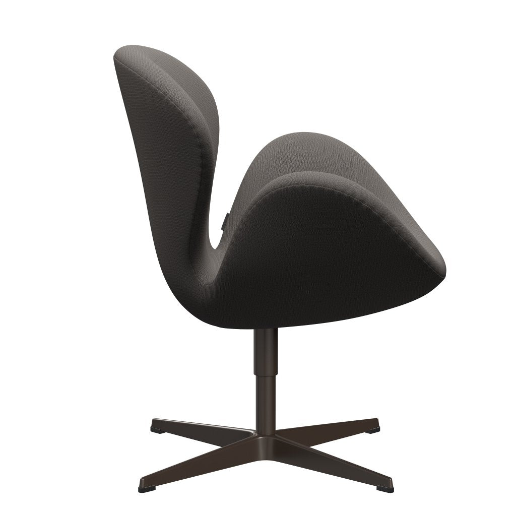 Fritz Hansen Swan Lounge Chair, Brown Bronze/Capture Warm Dark Grey