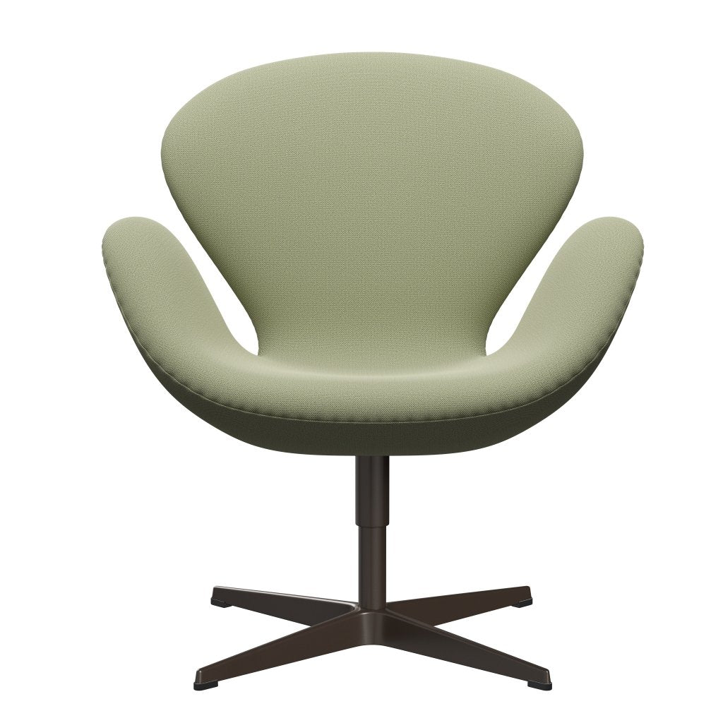 Fritz Hansen Swan Lounge Chair, Brown Bronze/Capture Soft Green