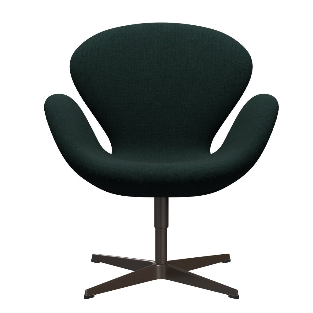 Fritz Hansen Swan Lounge Chair, Brown Bronze/Christianshavn Dark Green