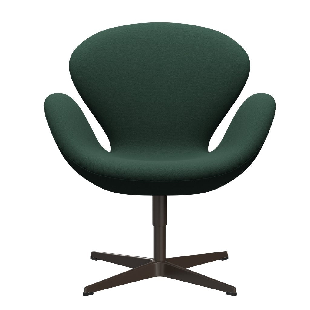 Fritz Hansen Swan Lounge Chair, Brown Bronze/Christianshavn Dark Green Uni