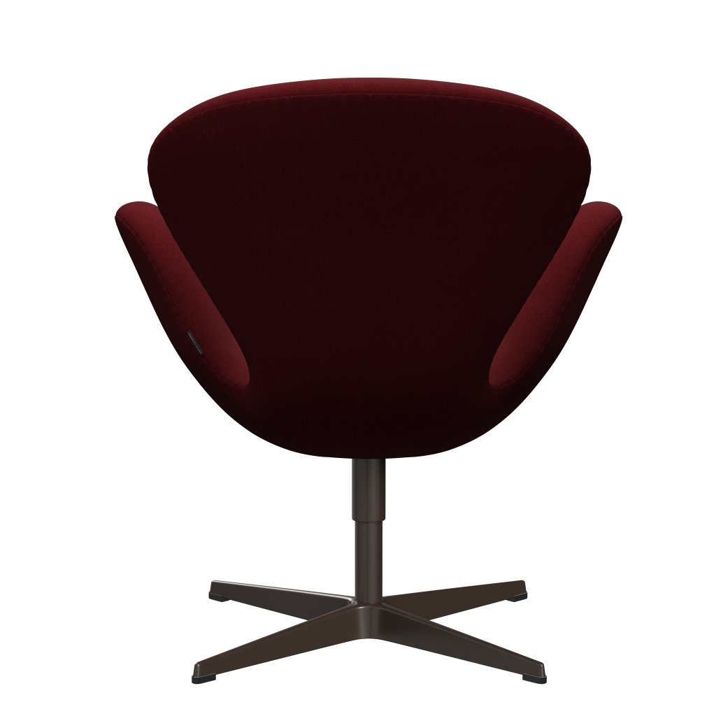 Fritz Hansen Swan Lounge Chair, Brown Bronze/Christianshavn Red Uni