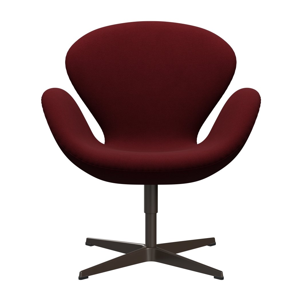Fritz Hansen Swan Lounge Chair, Brown Bronze/Christianshavn Red Uni